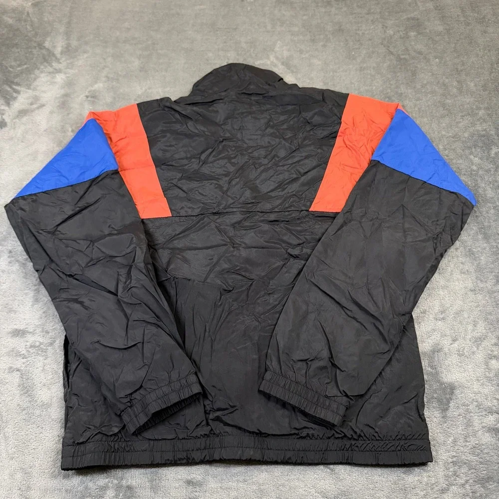 Converse Colorblock Windbreaker Kids Large Black Red Blue Quarter Zip Anorak